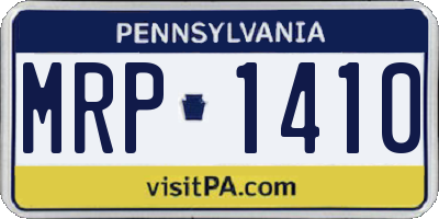PA license plate MRP1410