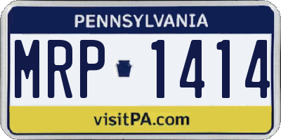 PA license plate MRP1414
