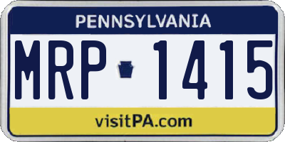 PA license plate MRP1415