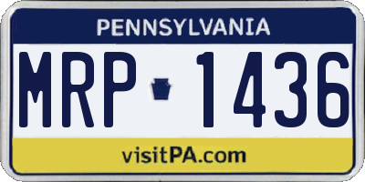 PA license plate MRP1436