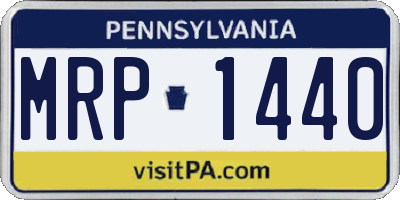 PA license plate MRP1440