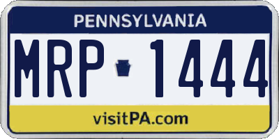 PA license plate MRP1444