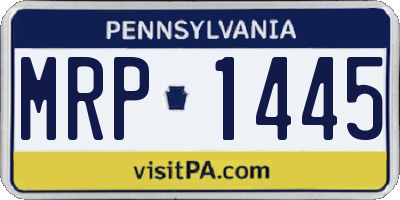 PA license plate MRP1445