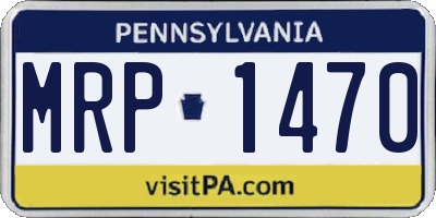 PA license plate MRP1470