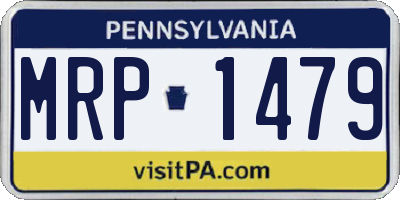 PA license plate MRP1479