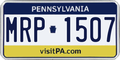 PA license plate MRP1507