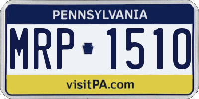 PA license plate MRP1510