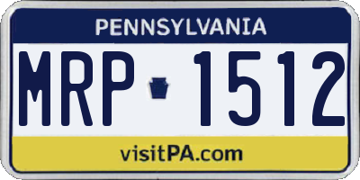 PA license plate MRP1512