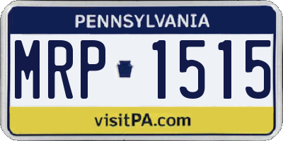 PA license plate MRP1515