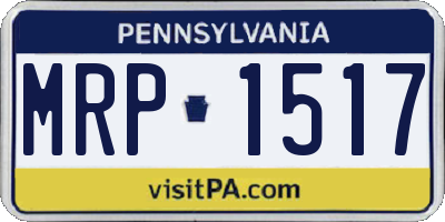 PA license plate MRP1517