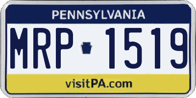 PA license plate MRP1519