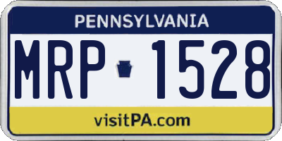 PA license plate MRP1528