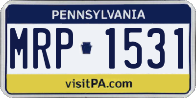 PA license plate MRP1531