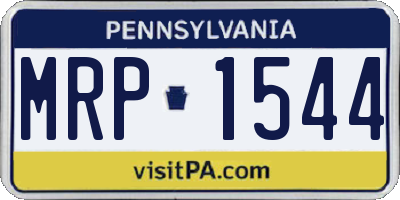 PA license plate MRP1544
