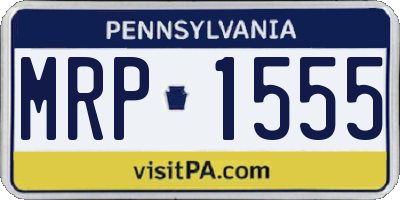 PA license plate MRP1555