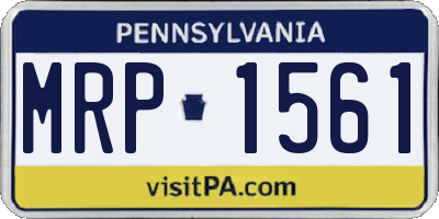 PA license plate MRP1561