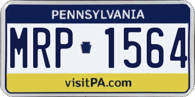 PA license plate MRP1564