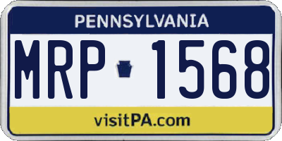 PA license plate MRP1568