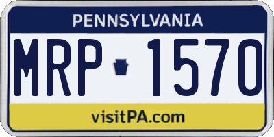 PA license plate MRP1570