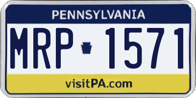 PA license plate MRP1571