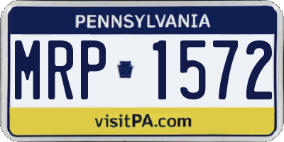 PA license plate MRP1572