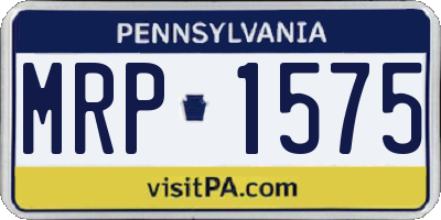 PA license plate MRP1575