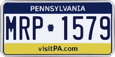PA license plate MRP1579