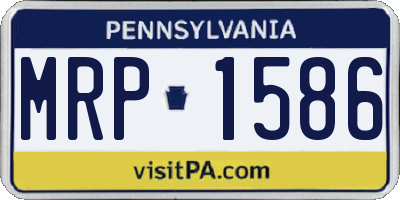 PA license plate MRP1586
