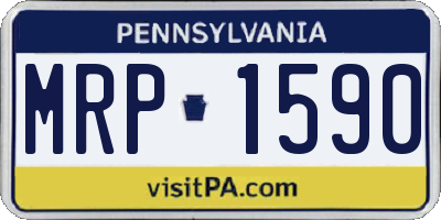 PA license plate MRP1590