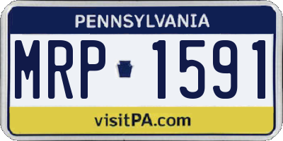 PA license plate MRP1591