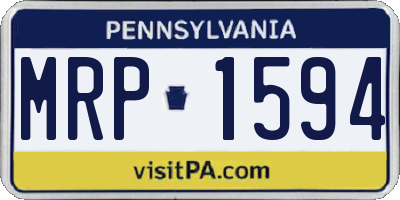 PA license plate MRP1594