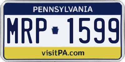 PA license plate MRP1599