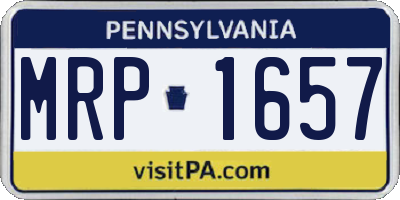 PA license plate MRP1657