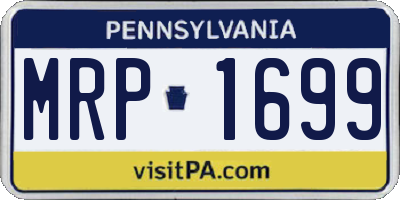 PA license plate MRP1699