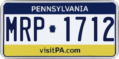 PA license plate MRP1712