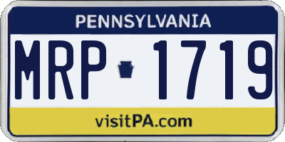 PA license plate MRP1719