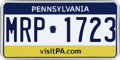 PA license plate MRP1723