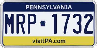 PA license plate MRP1732