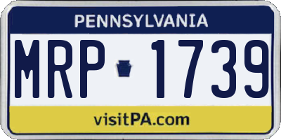 PA license plate MRP1739