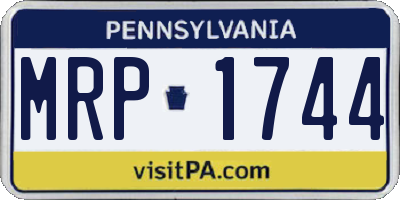 PA license plate MRP1744