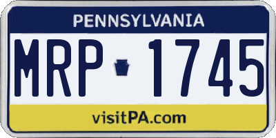 PA license plate MRP1745