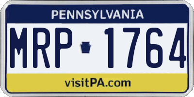 PA license plate MRP1764
