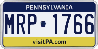 PA license plate MRP1766