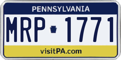 PA license plate MRP1771