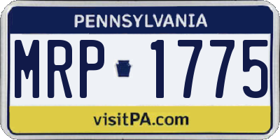 PA license plate MRP1775