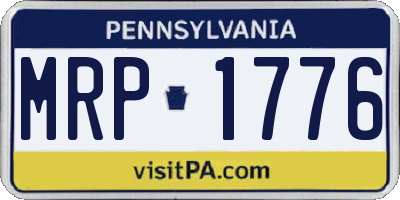 PA license plate MRP1776