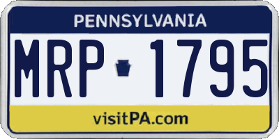 PA license plate MRP1795