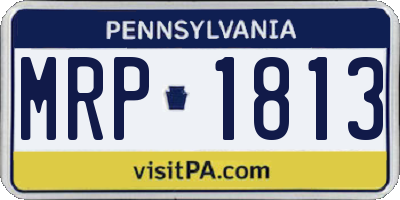 PA license plate MRP1813