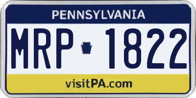 PA license plate MRP1822