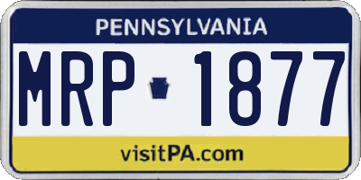 PA license plate MRP1877